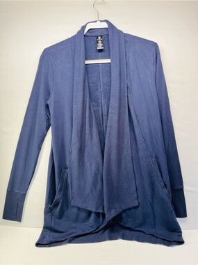 Active Life Navy Open-Front‎ Draped Cardigan